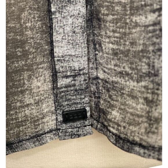 Cop Copine Sheer Blouse Black Gray Sheer Abstract Long Sleeve High Low Size 36/S - Picture 3 of 10